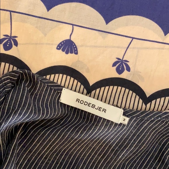 Rodebjer Malena Wrap Kimono Blouse in Border Blue - Picture 3 of 6